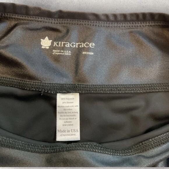 Kira Grace Santeen Black Leggings Women’s M Made in USA High Waist Yoga Workout - Picture 4 of 9
